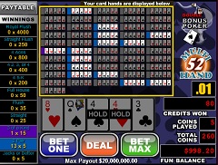 Double Bónusz Póker 52 Video Póker